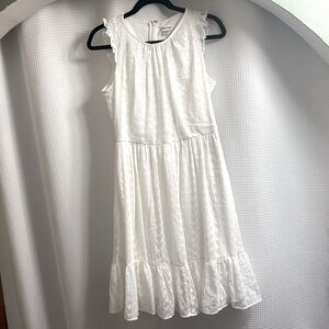 Calvin Klein white eyelet dress